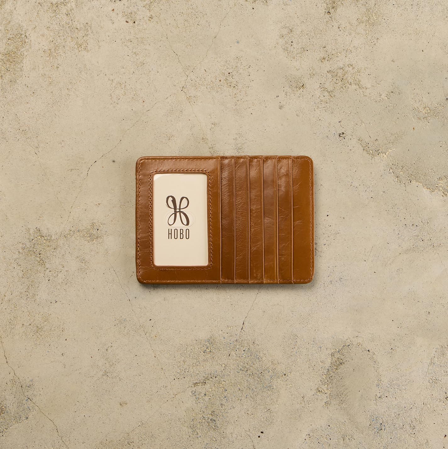 HOBO Euro Slide Leather Wallet with Passport Holder for Travel, Card and Cash Organizer, and Zipper Pocket, Truffle