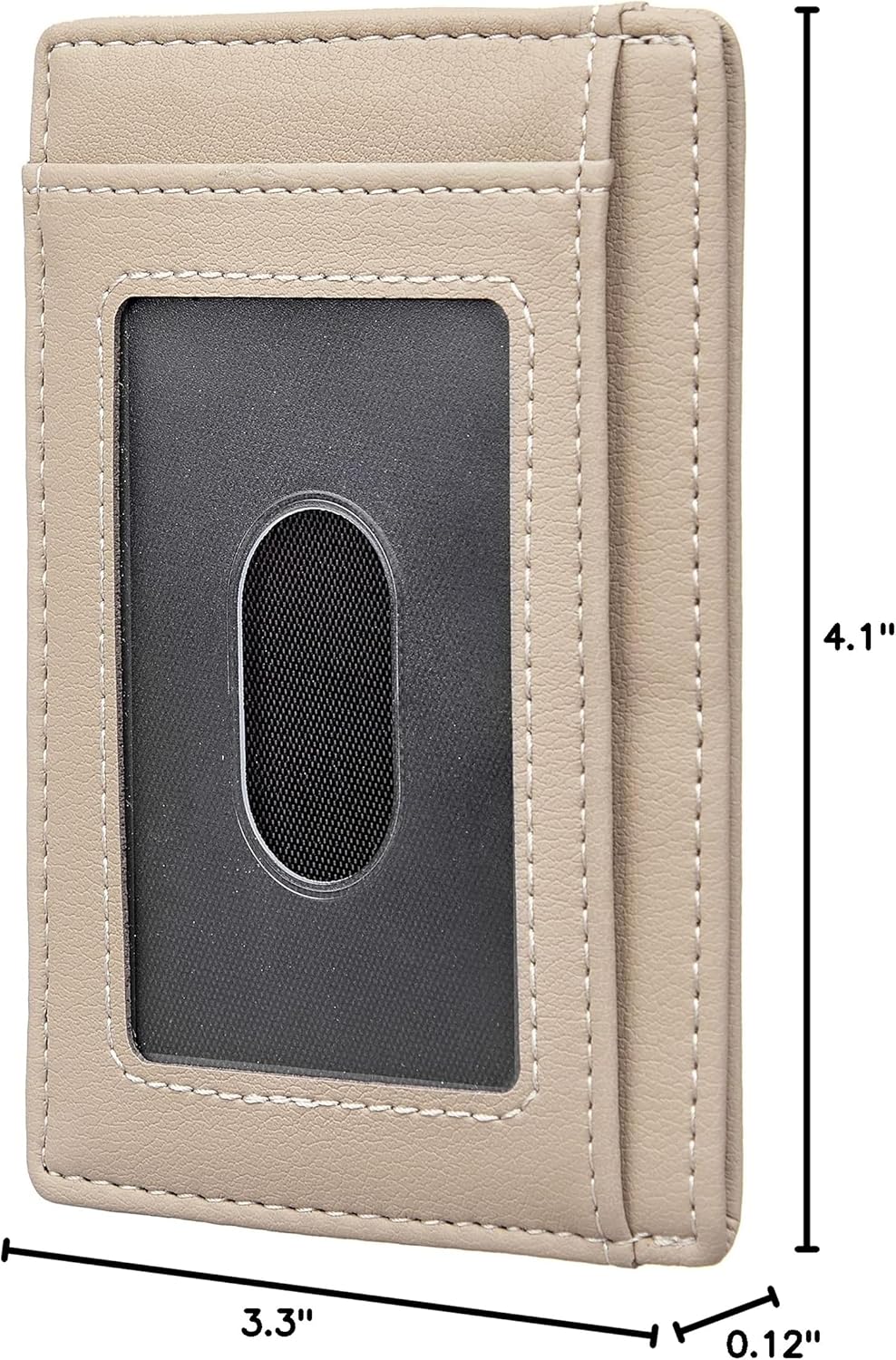 Travelambo Front Pocket Minimalist Leather Slim Wallet RFID Blocking Medium Size