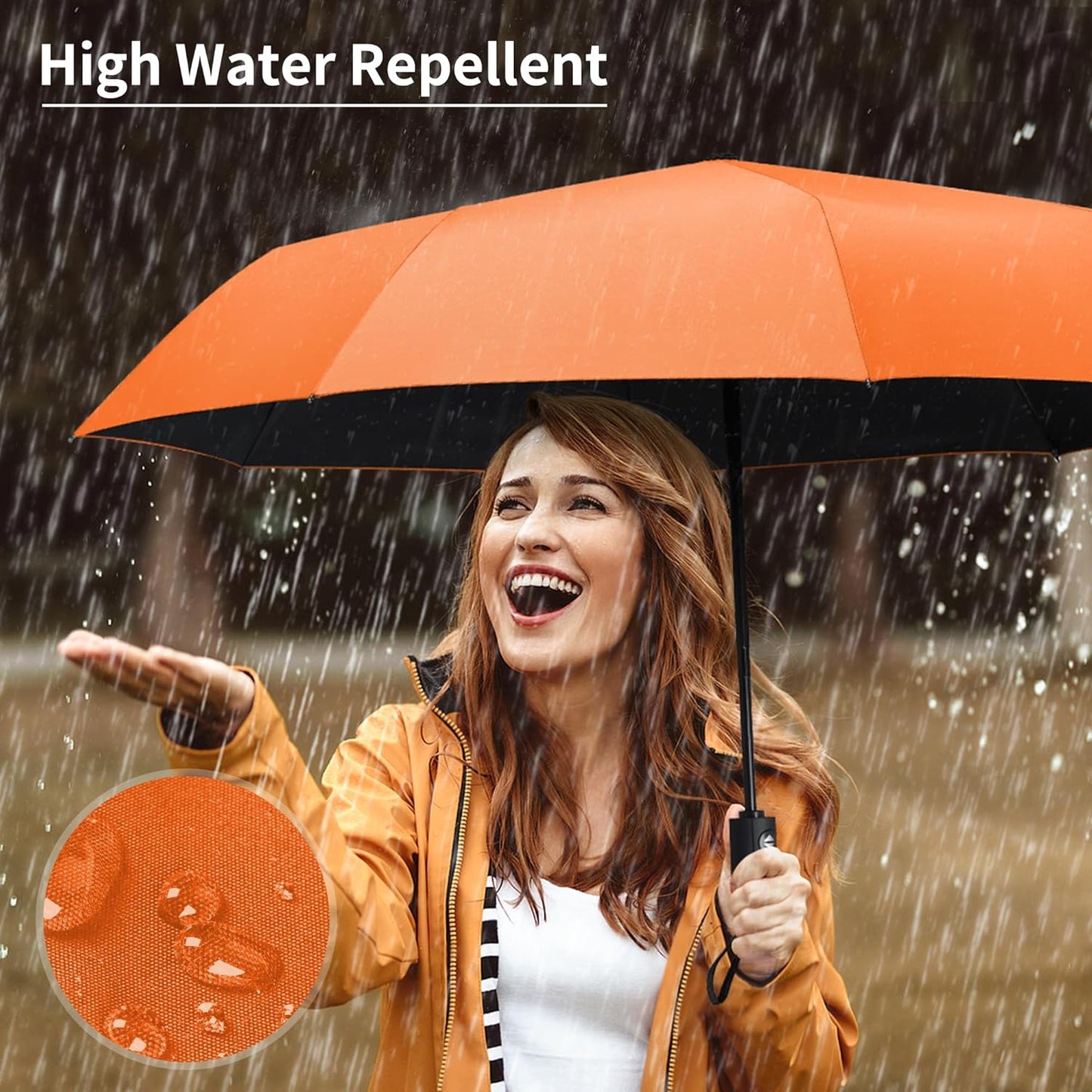 Seniny Windproof Travel Umbrella, Automatic Umbrellas for Rain, Portable & Compact Umbrellas for Backpack, Strong UV for Protection, Folding Small Sun Umbrella for Car, Walking