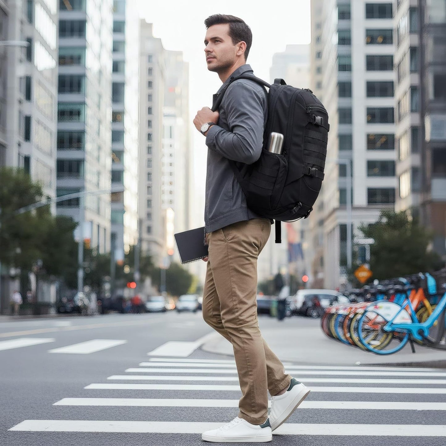 35L Tactical Backpack for Men, MOLLE Military Bug Out Bag, Waterproof Rucksack for Hiking with