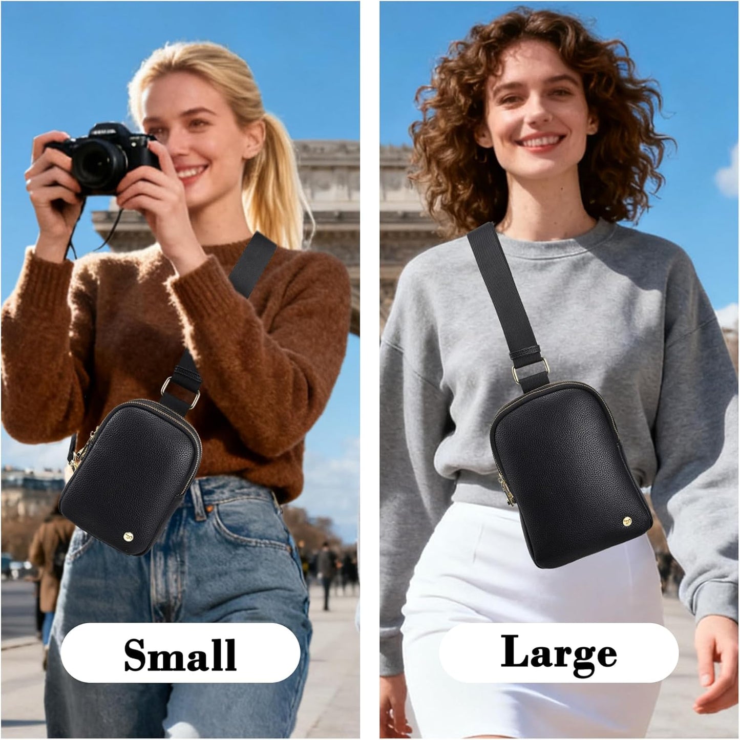 INICAT Travel Small Sling Bag Faux Leather Crossbody Bags Women Cross Body Bag Purses for Woman