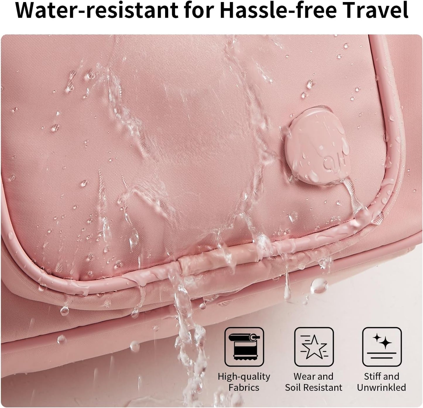 Aji Travel Duffel Bag, Expandable Pink Duffle Bag for Travel with Wet Pocket, Carry on Weekender Bags for Men Women, Large Capacity & Water Resistant Gym Duffel Bag Sport Bag (Plus)