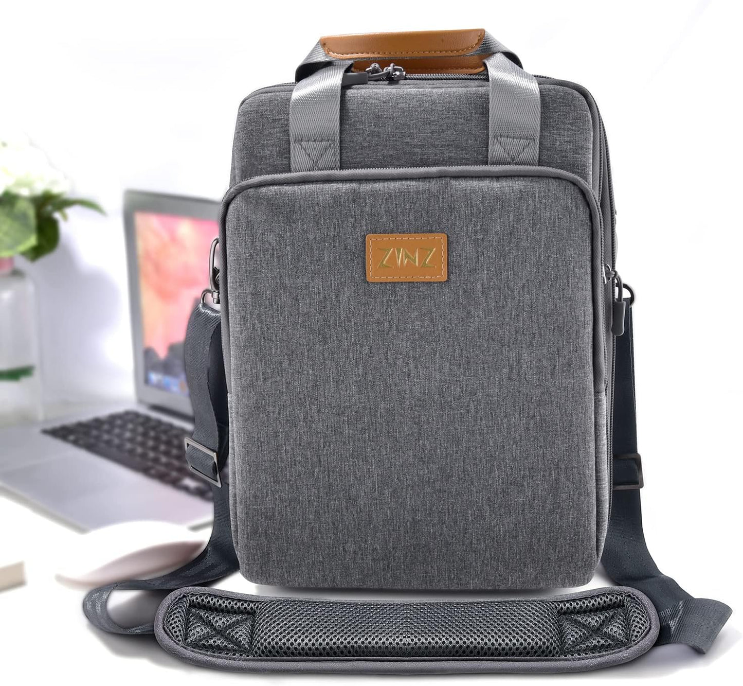 ZINZ 79 inch Shoulder Strap, Extra-thick Fixed Cushion Pad and Dual Clasps Universal Replacement Strap with Metal Swivel Hooks for Laptop Bags, Luggage Bags, Camera, Crossbody (200cm,Dark Gray)