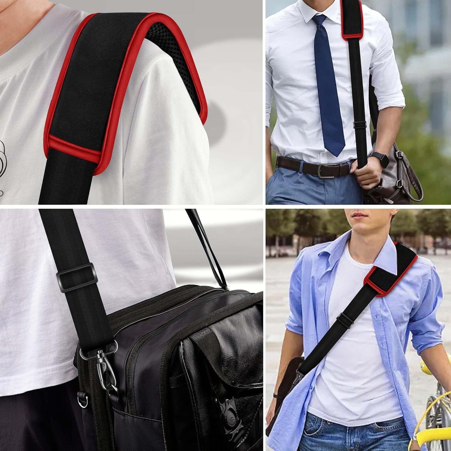 60 Inch Shoulder Strap, Ultra-Thick and Padded with Metal Swivel Hooks for Laptop Messenger and Crossbody Canvas Bags