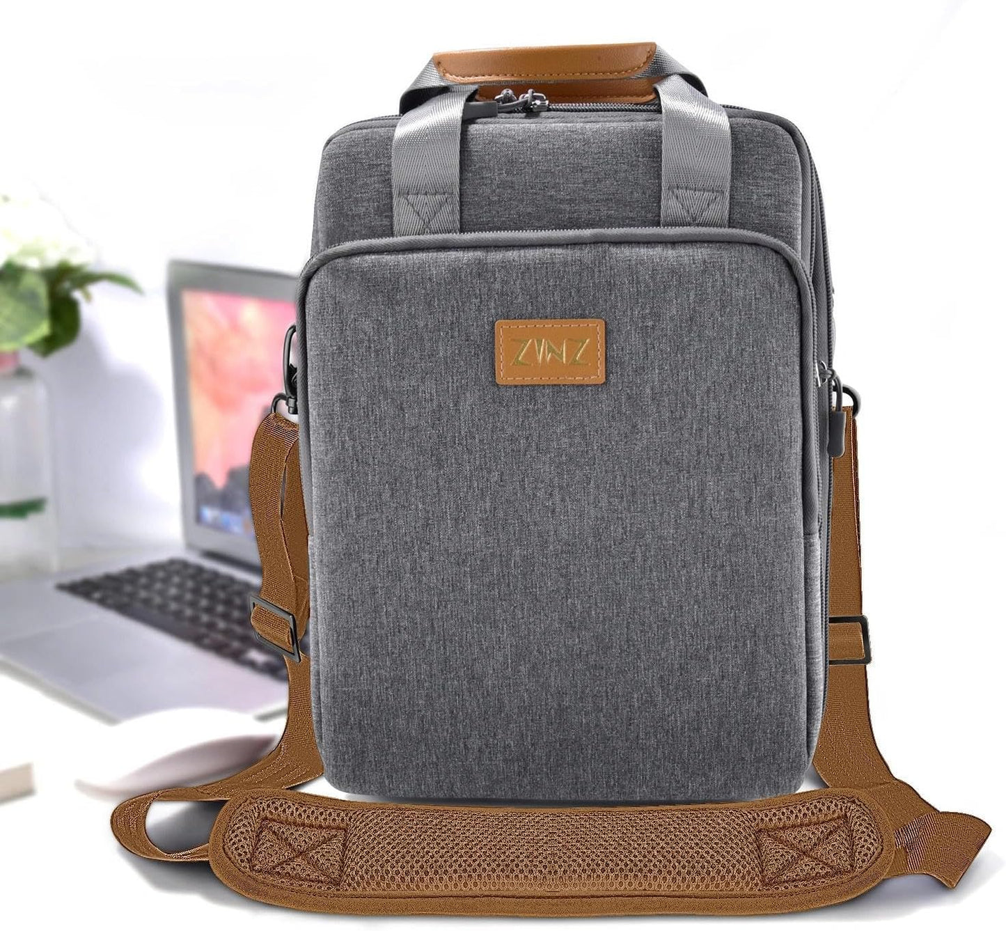 ZINZ Shoulder Strap 58" Ultra-Thick Fixed Padded and Adjustable Buckles Crossbody Strap for Briefcase Laptop Bag Luggage