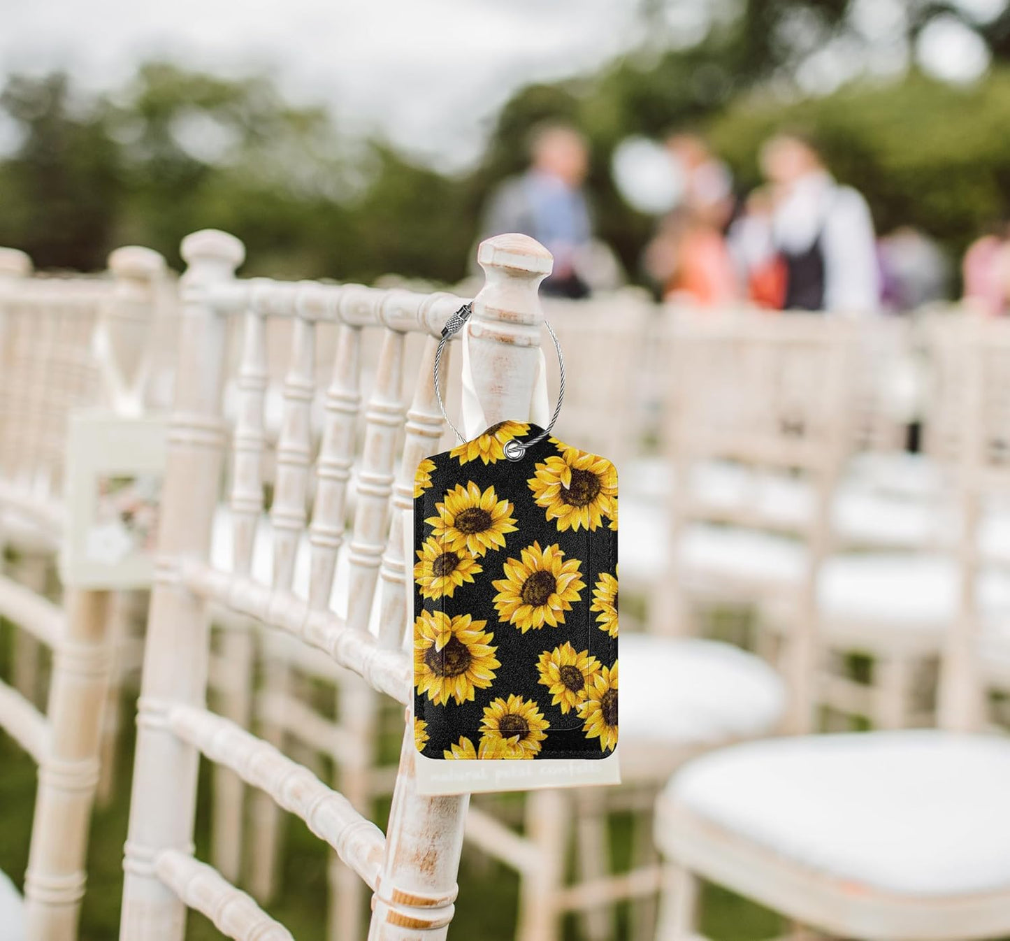 2 Pcs Beautiful Sunflower Luggage Tag for Suitcases, Cruise Ship Essential Travel Gift for Men Women Couples, Anniversary Party Travel Sunflower Ornaments, Funny Christmas Decorations Birthday Gifts