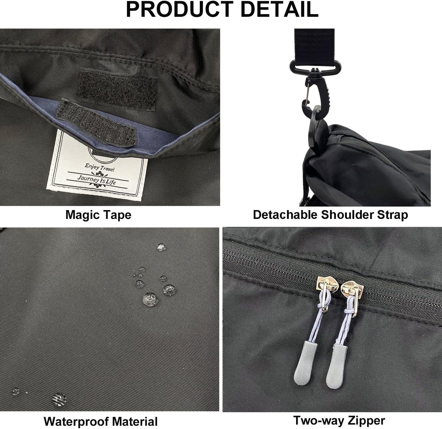 Travel Duffle Bag, Waterproof Sport Tote Gym Bag for Women Men, Overnight Weekender Carry On Bag with Wet Pocket