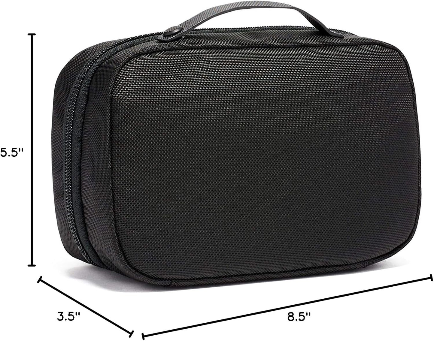 TUMI Alpha Split Travel Kit - Compact Toiletry Bag for Men & Women - Features Removable Leather