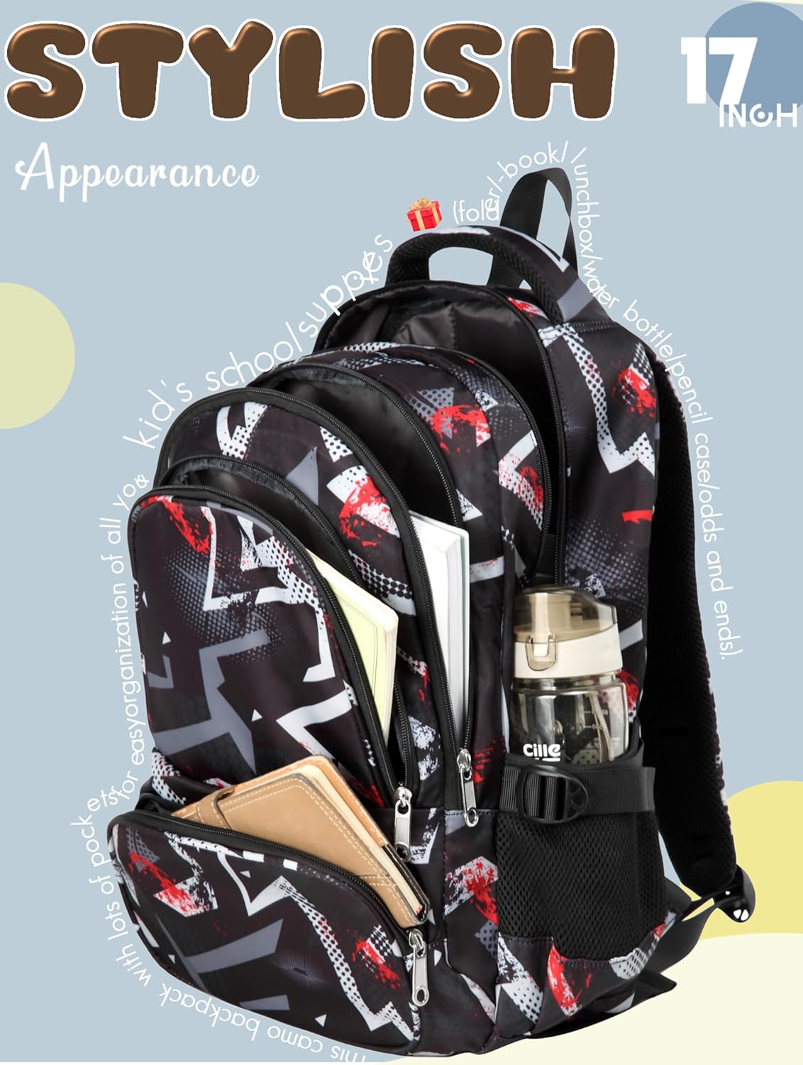 BLUEFAIRY Kids Backpacks for Boys Girls Elementary Primary Middle School Bookbags Back to School