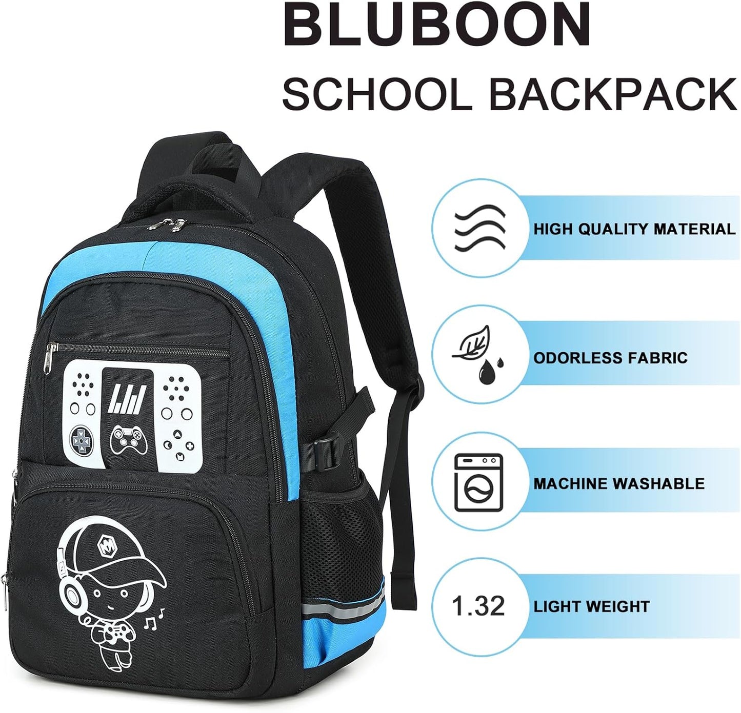 Bluboon Kids Backpack Boys Camo Bookbag Teens Elementary School Bag Daypack Travel Back Pack Middle school