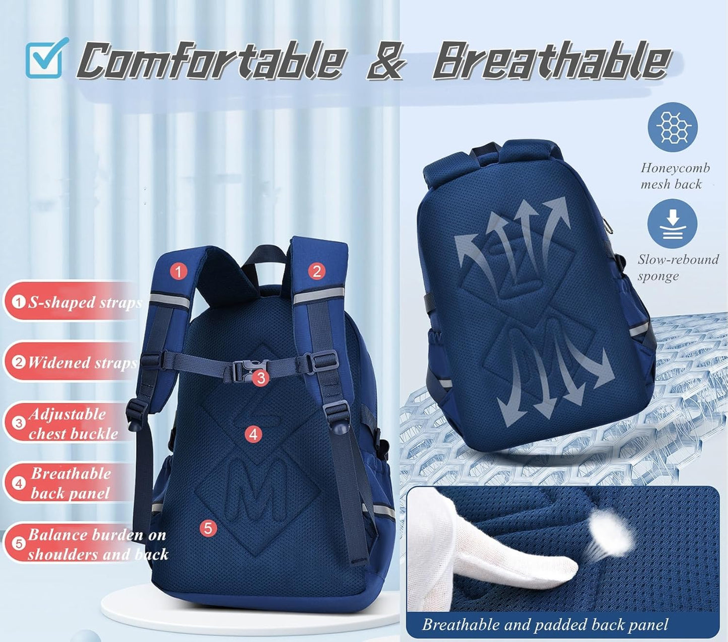 Bansusu Camo Backpacks for Boys Middle School Elementary, Camouflage School Bags Bookbags Kids Back Packs for Teens Boys