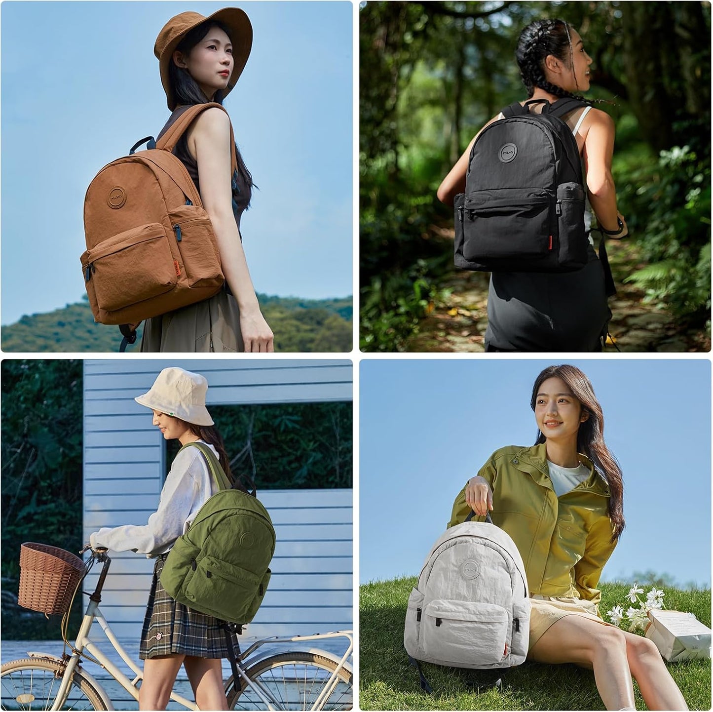mixi Outdoor Lightweight Backpack Casual Carry On Laptop Backpack Travel Bookbag for Women Men