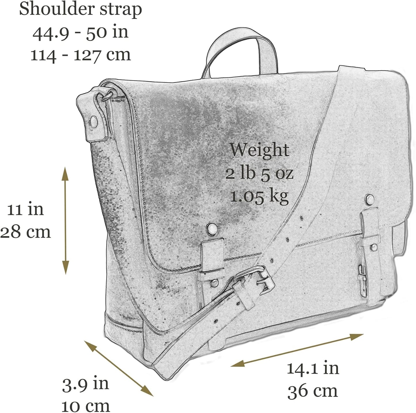 Time Resistance Leather Briefcase Messenger Bag for Laptop Full Grain Leather Shoulder Bag for Men and Women