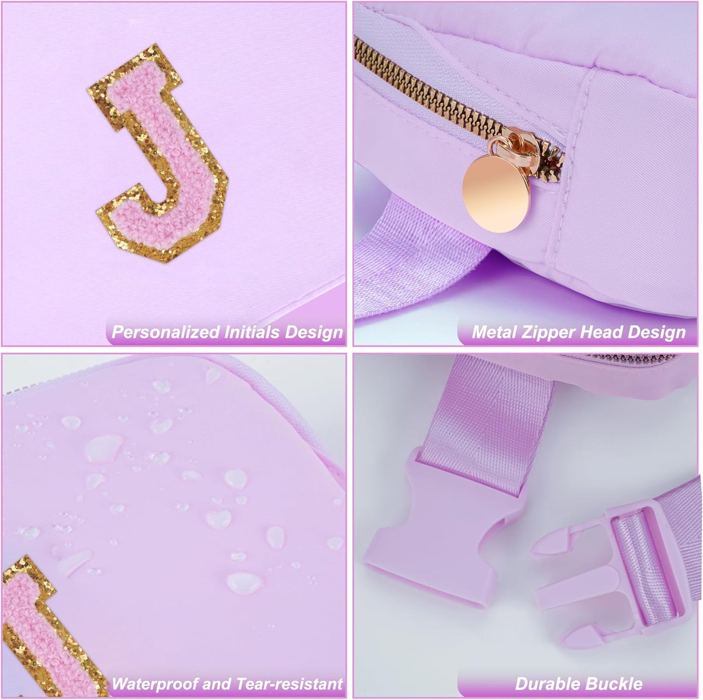 Birthday Gifts for 6 7 8 9 10 11 12 13 Year Old Girls,Fanny Pack Belt Bag Crossbody Bags for Women Girls Kids,Fashion Waist Packs Cute Teen Trendy Stuff Travel Essentials | Lavender,J