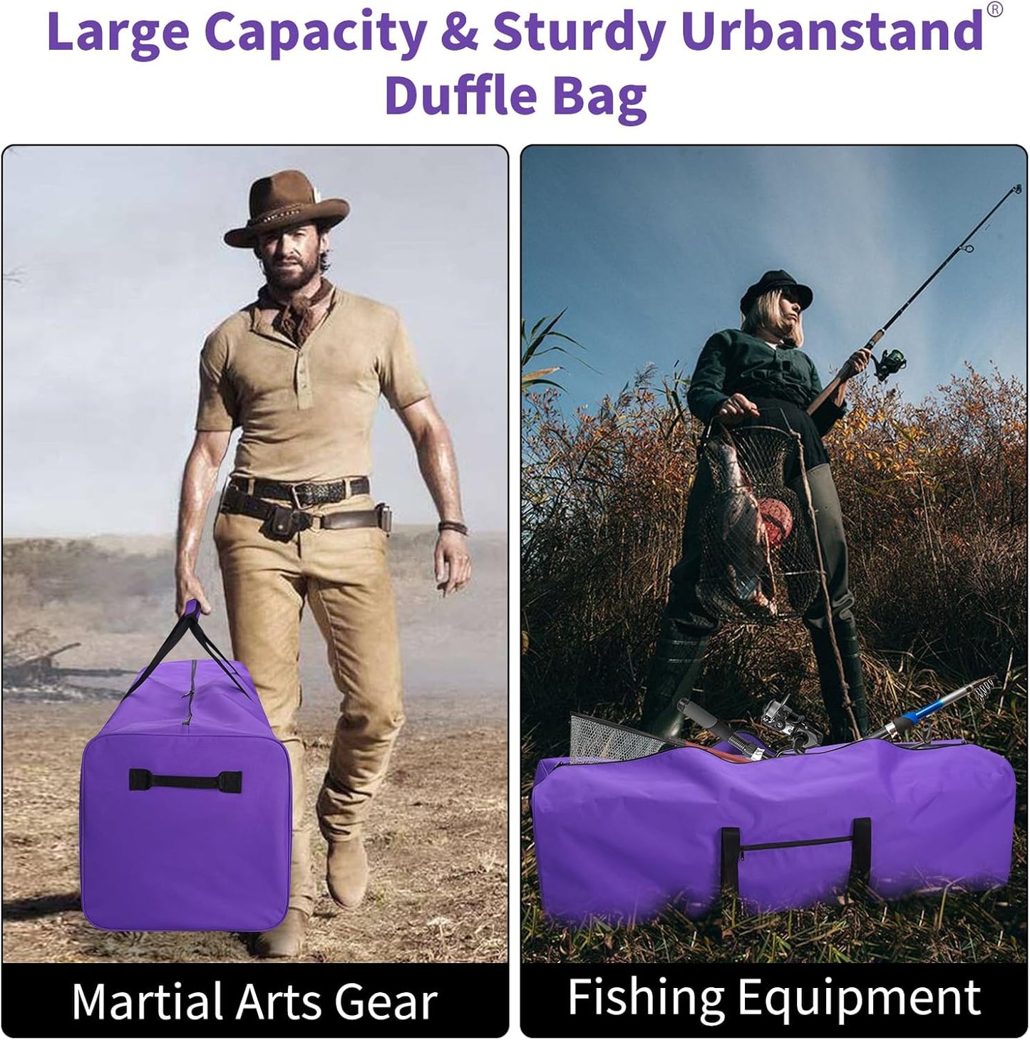 Urbanstand 52 Inch Large Duffle Bag for Travel Camping Sport Equipment Storage Bag with 2-way