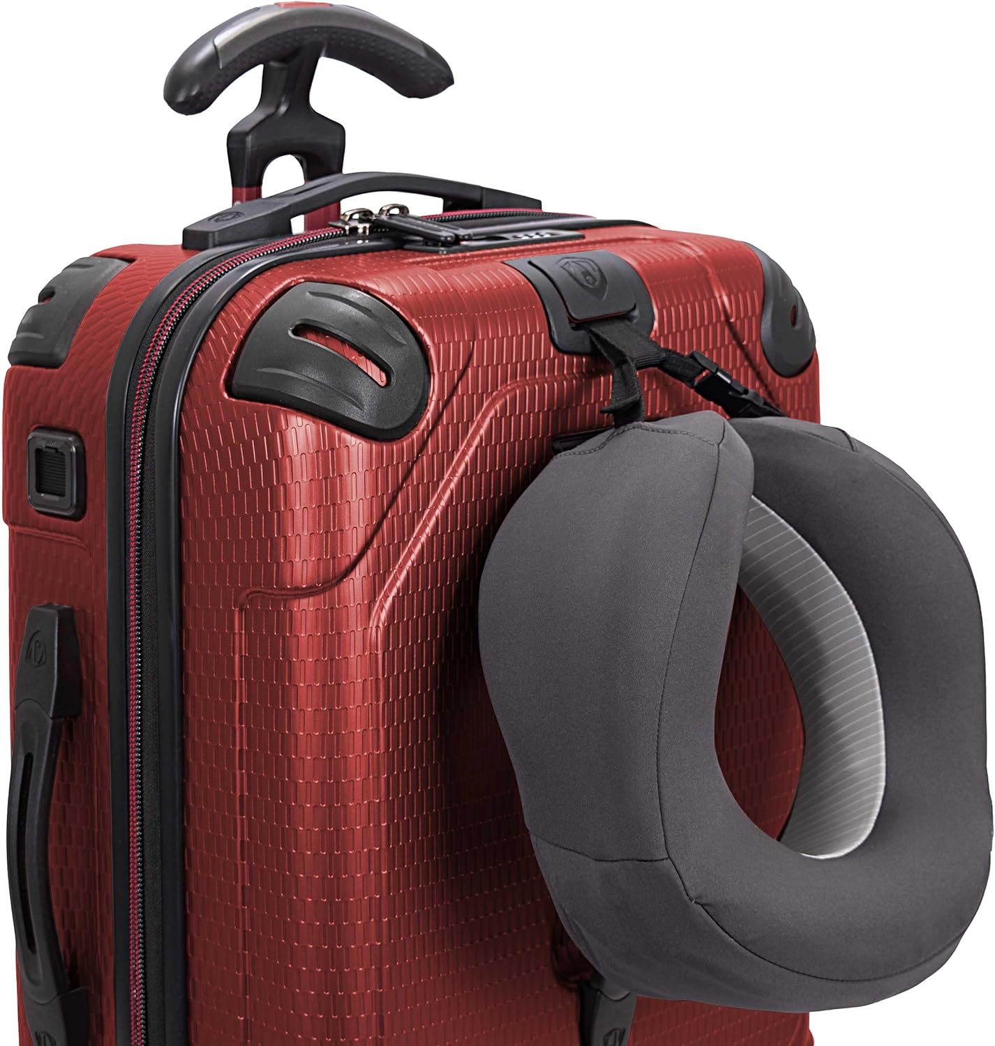 Traveler's Choice Maxporter II Hardside Polycarbonate Suitcase with Spinner Wheels, TSA Lock, Red, 22" Carry-On Luggage