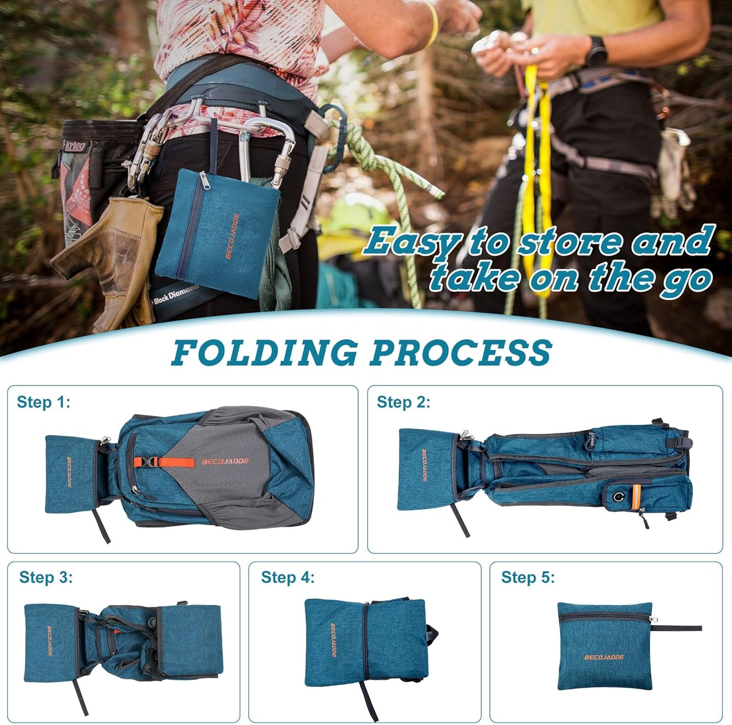 20L Small Hiking Backpack for Men Women Foldable Packable Back Pack Ultralight Hiking Daypack for Travel Camping Outdoor, Turquoise