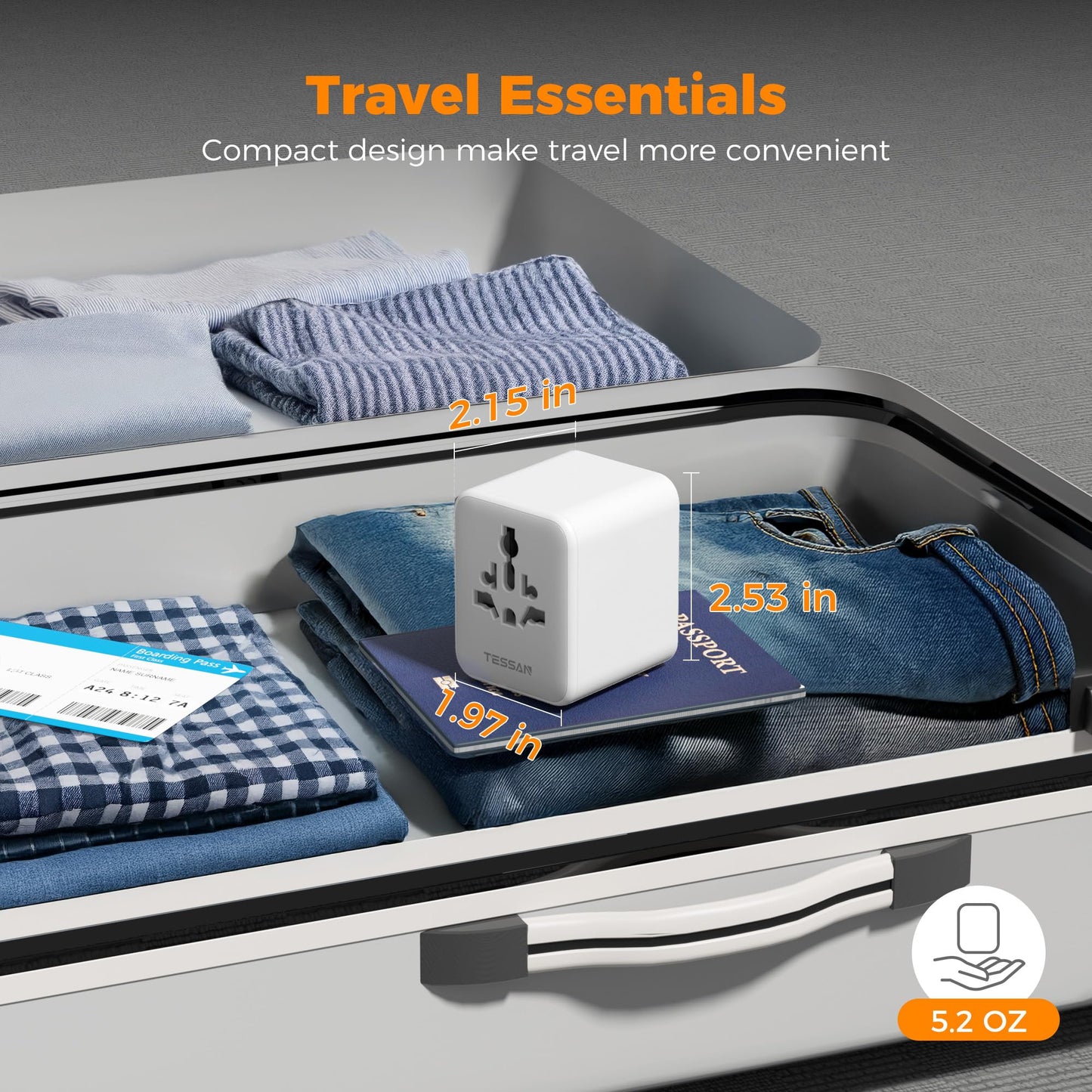 TESSAN Universal Travel Adapter, International Power Adapter
