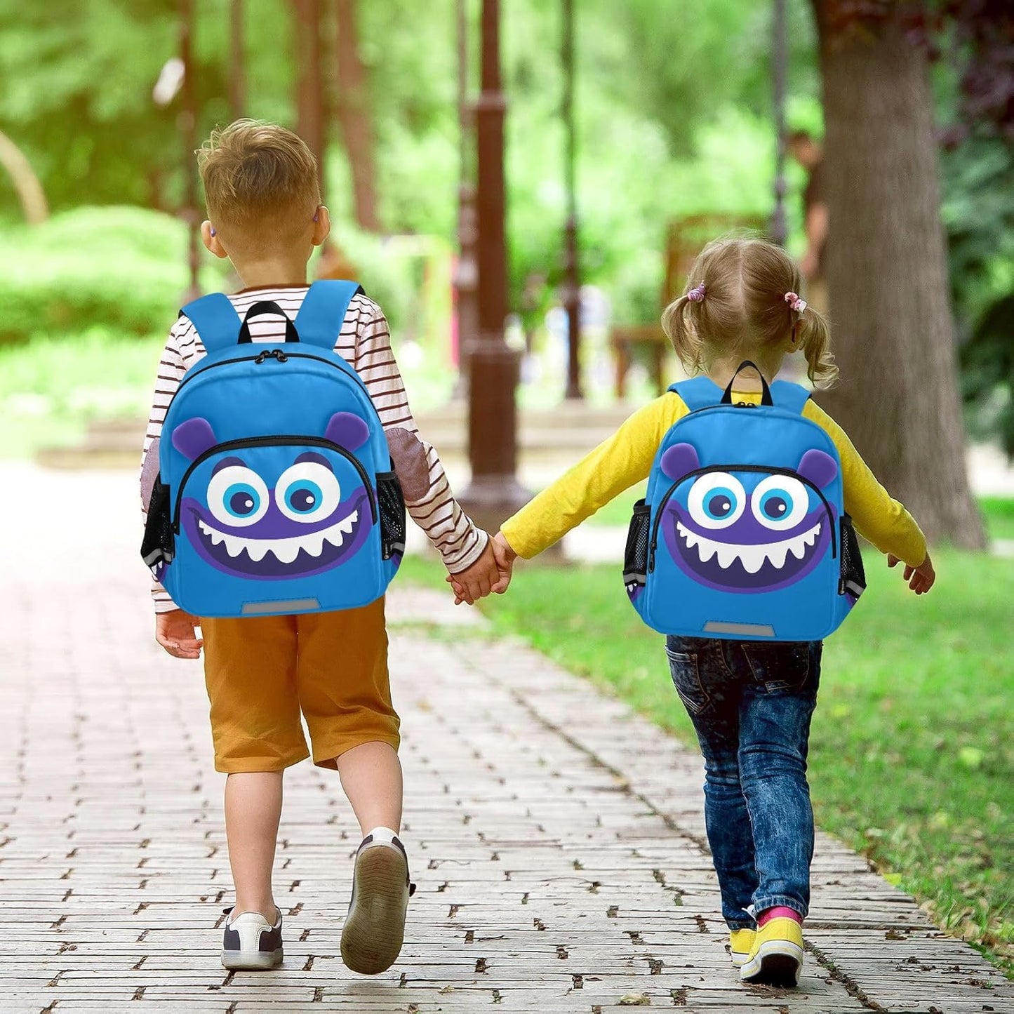 Toddler Backpack Small Preschool Kindergarten Kids Backpacks Monster Blue Bookbag for School