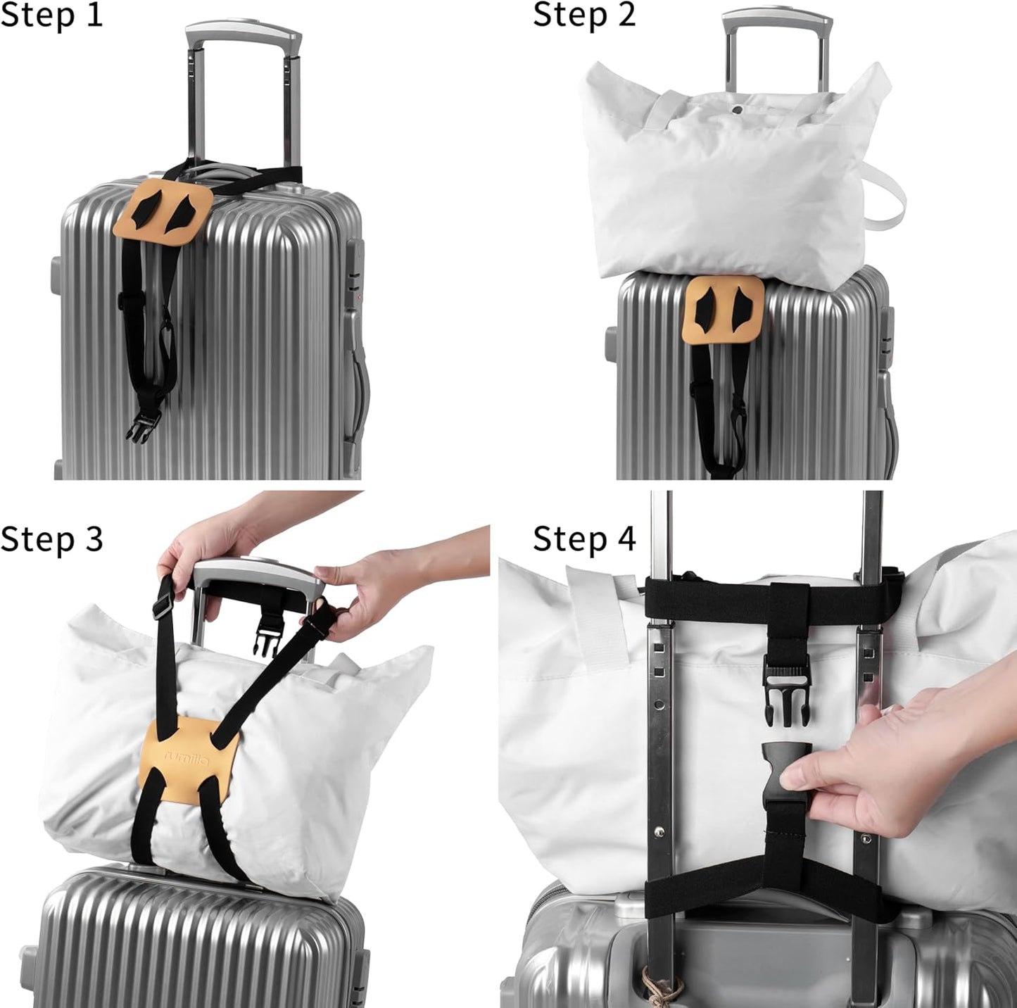 Luggage Straps Bag Bungee, Luggage Straps Suitcase Adjustable Belt,Add a Bag Easy to Travel Suitcase Elastic Strap Belt (Orange Luggage strap-1PCS)