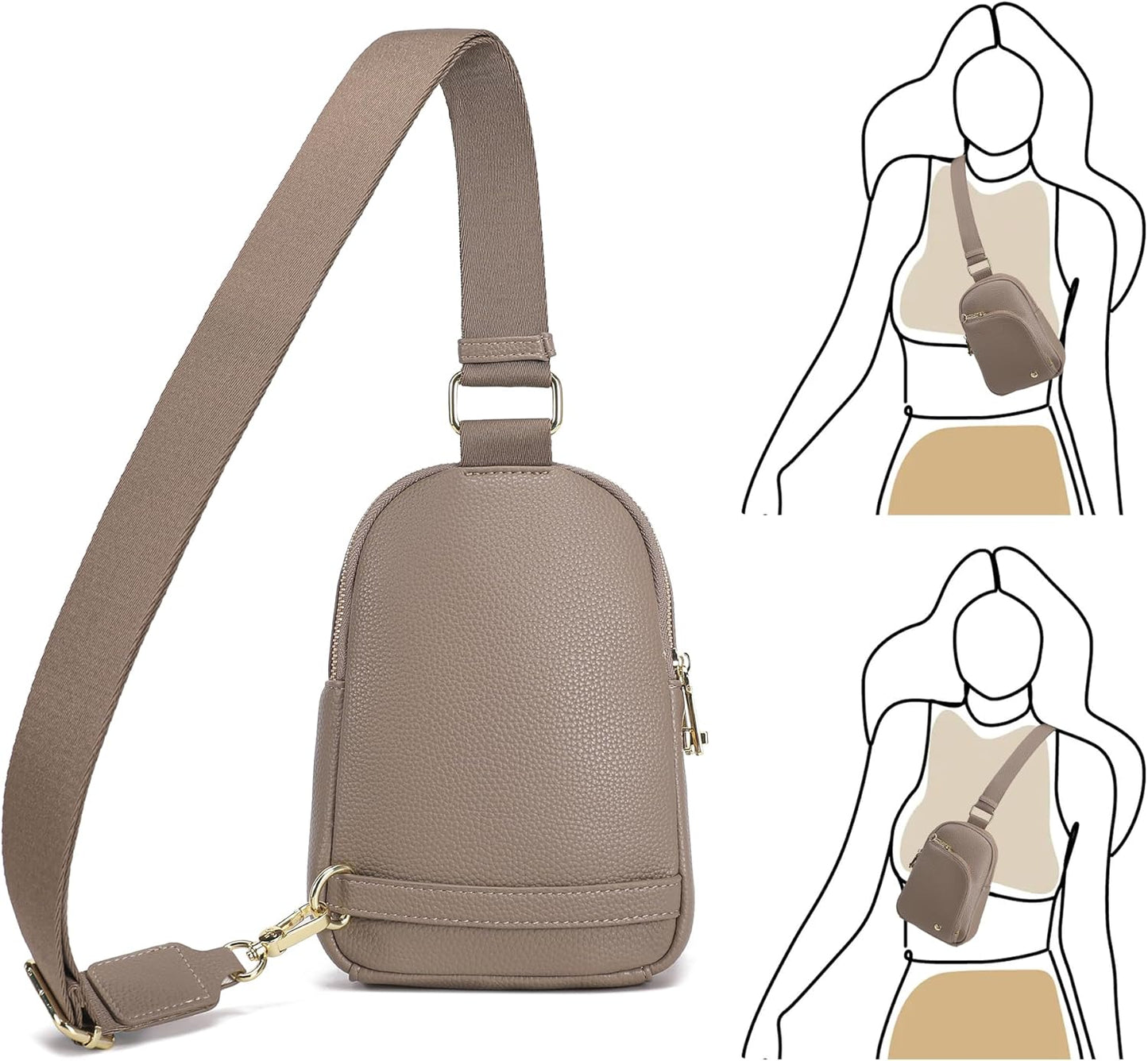 INICAT RFID Blocking Sling Bag Anti Theft Crossbody Bags for Women Travel Fanny Pack Cross Body for Woman Chest Bag