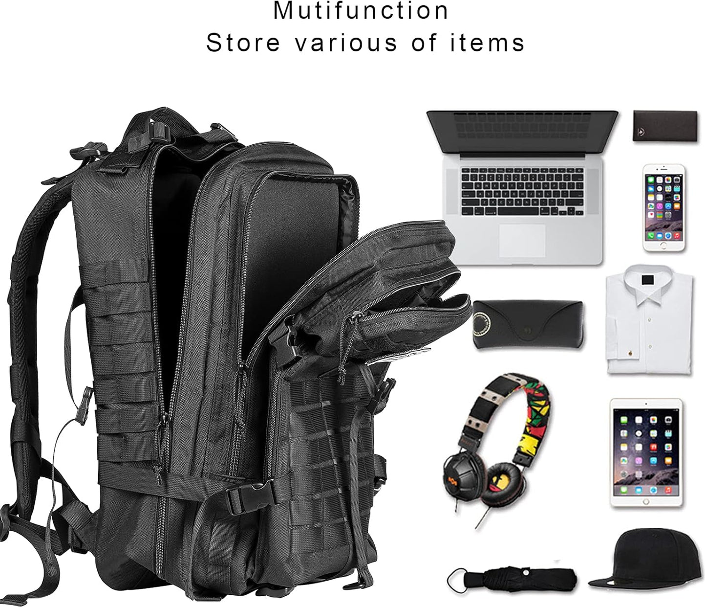 Himal Military Tactical Backpack - Large Army 3 Day Assault Pack Molle Bag Rucksack,40L