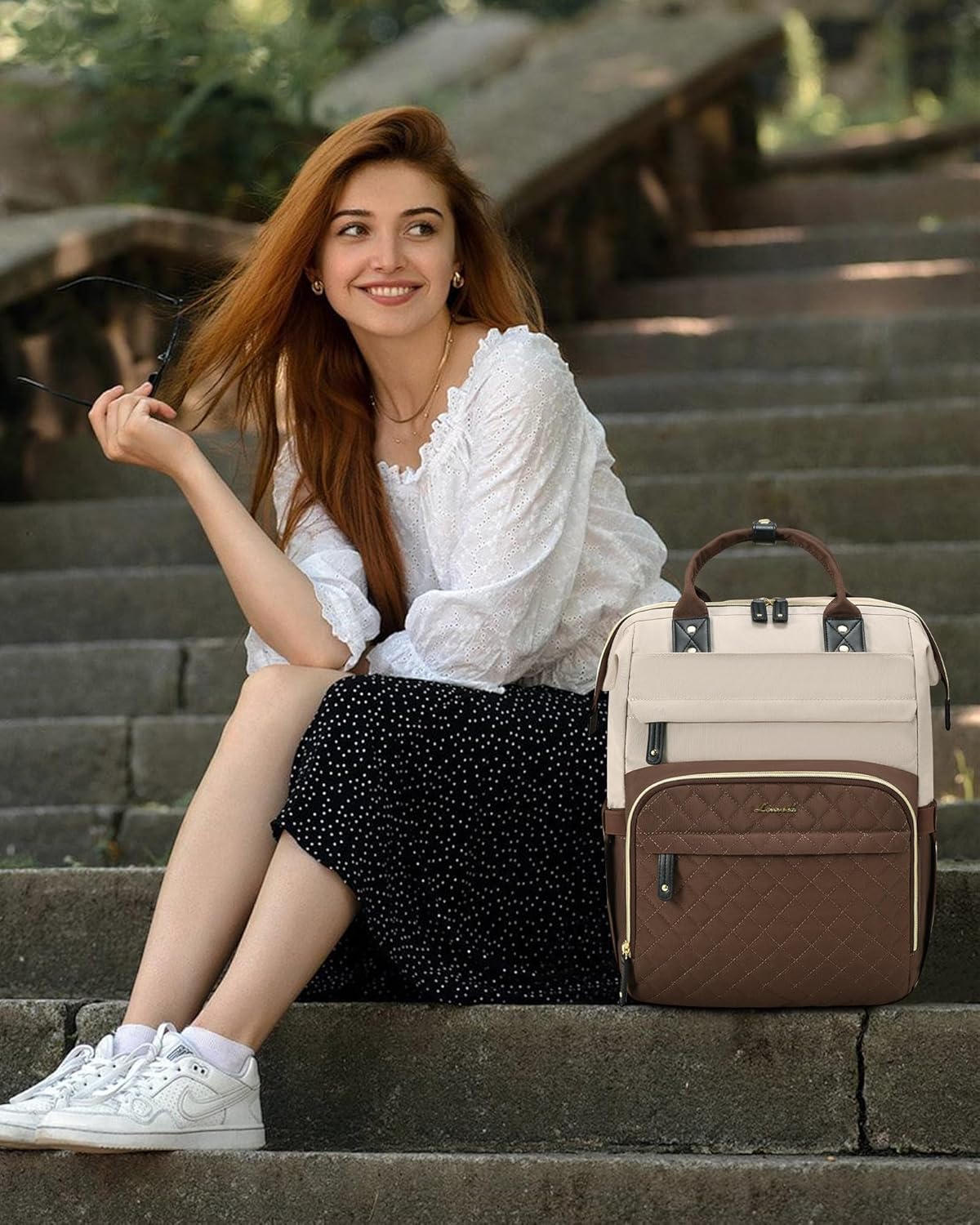 LOVEVOOK Laptop Backpack for Women, 17.3 inch Waterproof Nurse Bag Teacher Work Backpack Purse for Women, Travel Computer Backpack for College Office Business Ladies