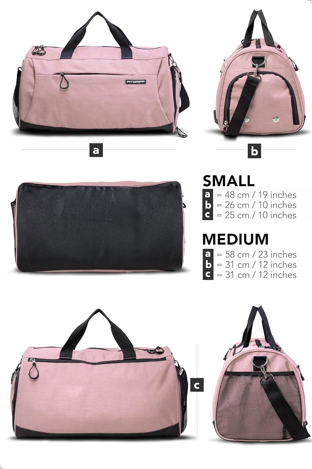 Fitgriff® Gym Bag for Men & Women with Shoe & Wet Compartment - Duffle Bag for Travel, Sports