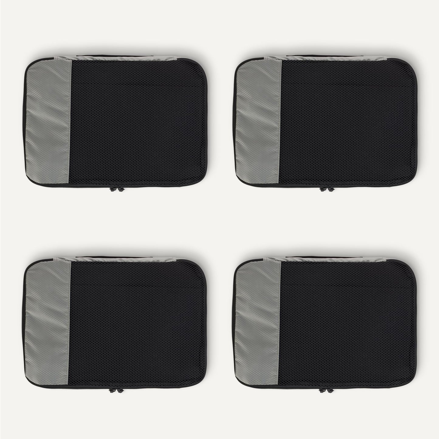 Amazon Essentials 4-Piece Packing Cubes Travel Accessories Set, Space-Saving Luggage Organizer with