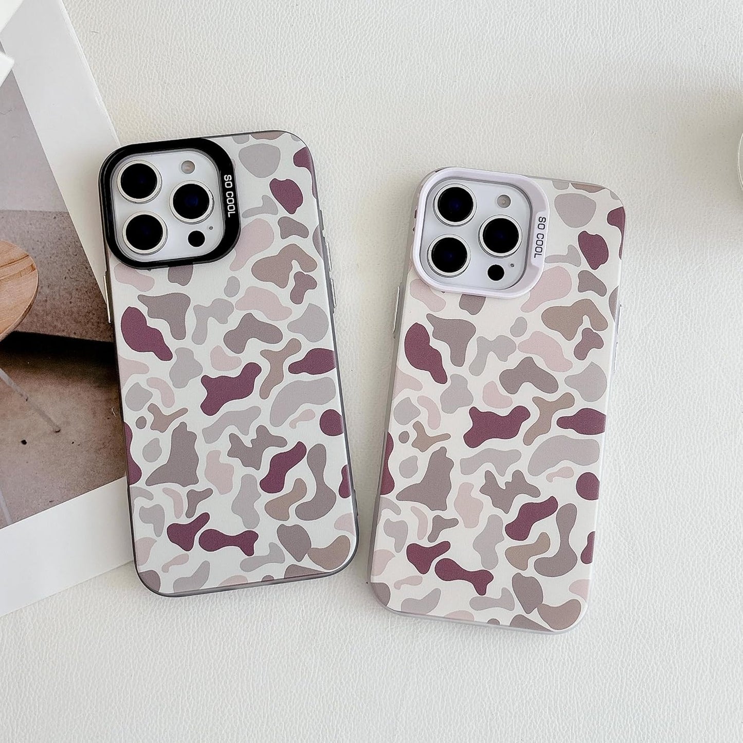for iPhone 17 Air Case, Vintage Camo Pattern Design for Men Boys Teens, Cool Camouflage Shockproof Protective Cover for Girls Women - Black