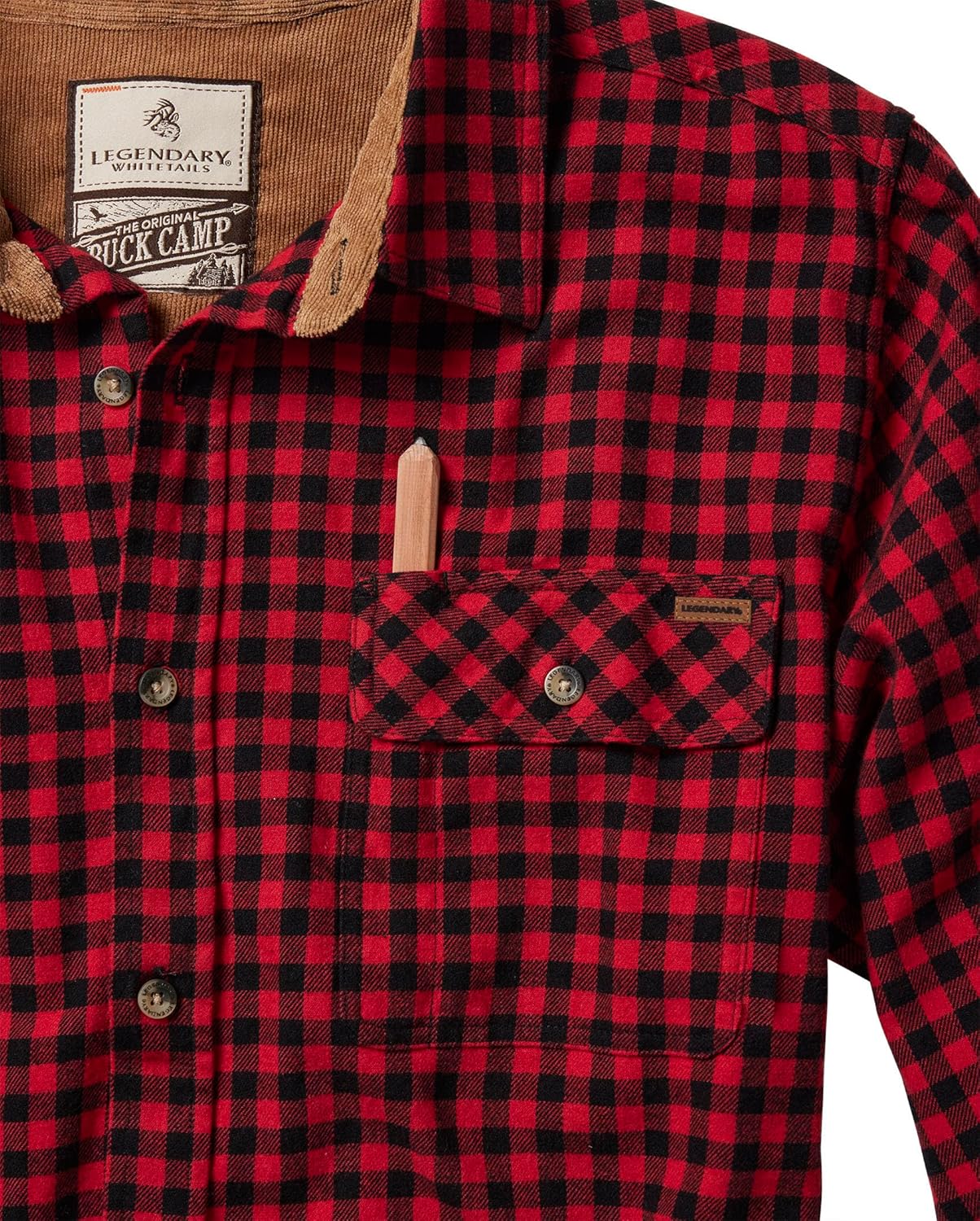 Legendary Whitetails Men's Flannel Shirt Long Sleeve Button Down 100% Cotton
