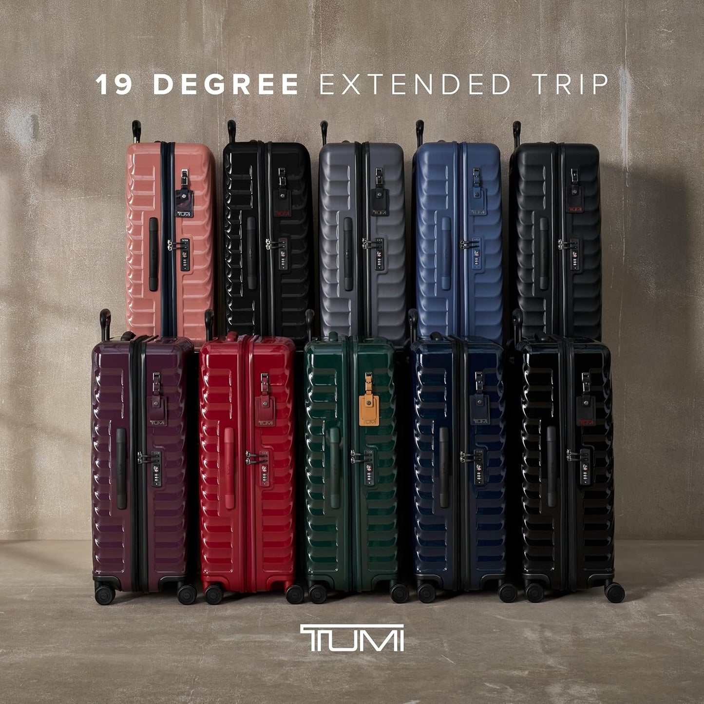 TUMI - 19 Degree Extended Trip Expandable 4 Wheel Packing Case - Durable Hard Shell Zipper Expansion Checked Bag - Suitcase - Matte Black