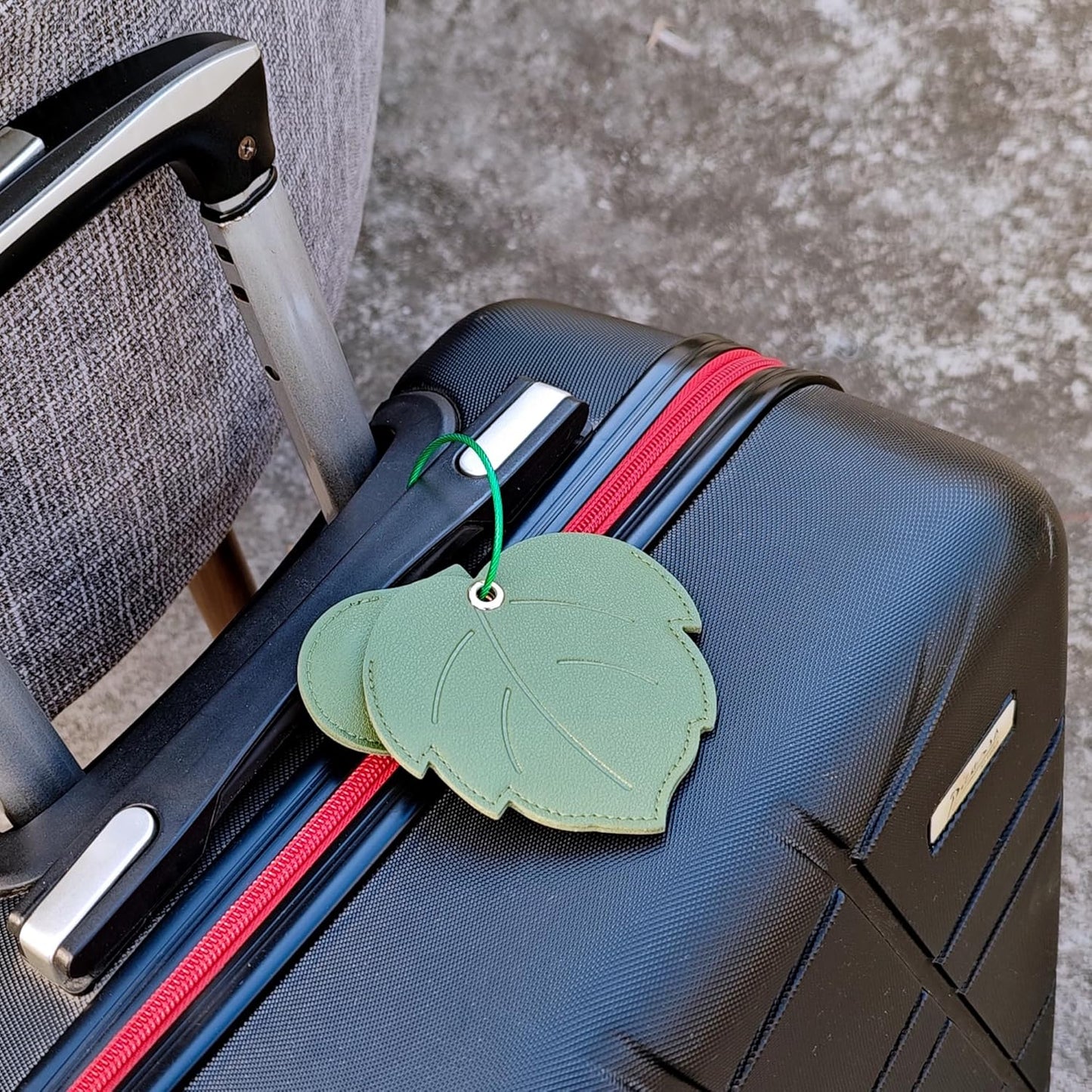 Luggage Tags for Suitcases, Faux Leather Cute & Funny Travel Suitcases Tag with ID Label,Stainless Steel Loop