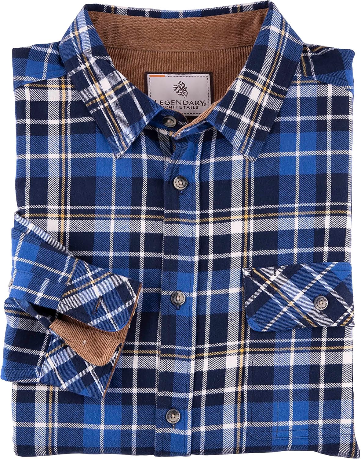 Legendary Whitetails Men's Flannel Shirt Long Sleeve Button Down 100% Cotton