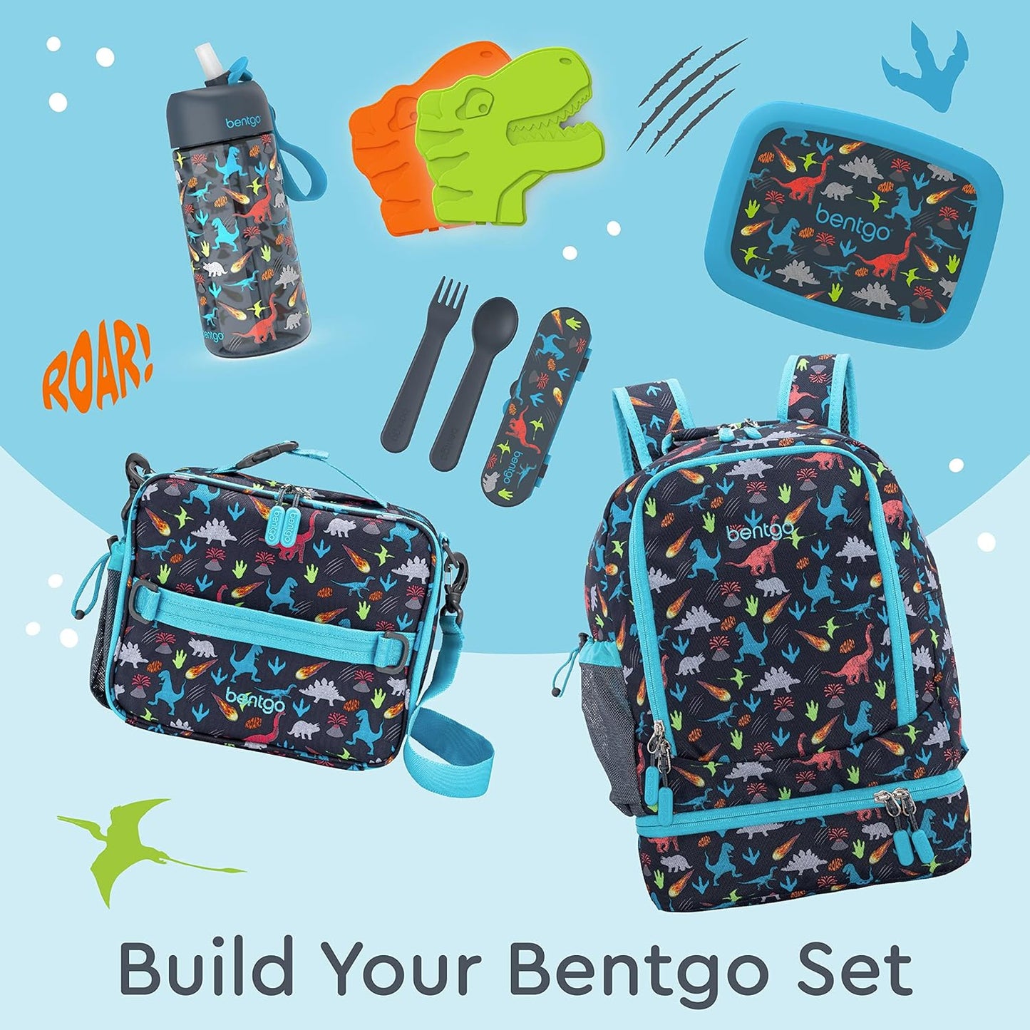 Bentgo Kids 2-in-1 Backpack & Insulated Lunch Bag - Durable 16” Backpack & Lunch Container in