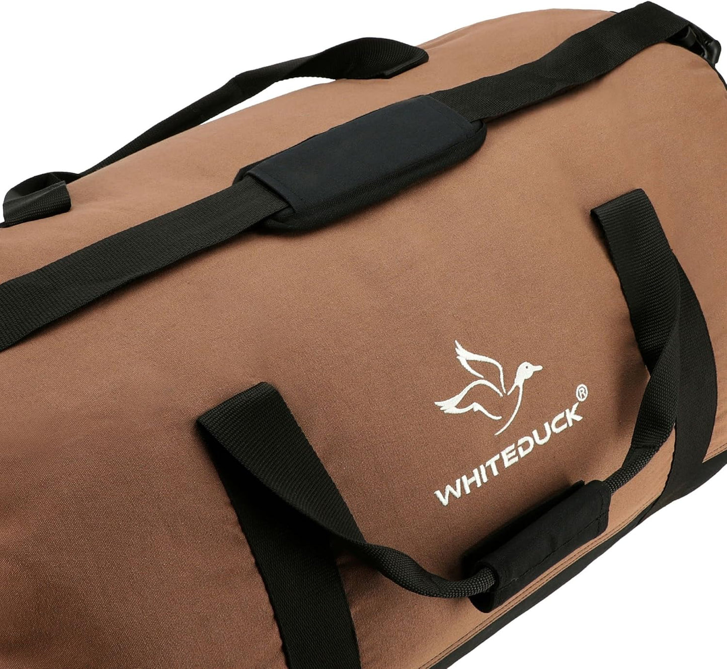WHITEDUCK Heavy Duty Canvas Duffel Bag for Men and Women - Foldable Military Army Style Duffel Bag, with Full Length Zipper- Outdoors, Travel, Gym & Storage