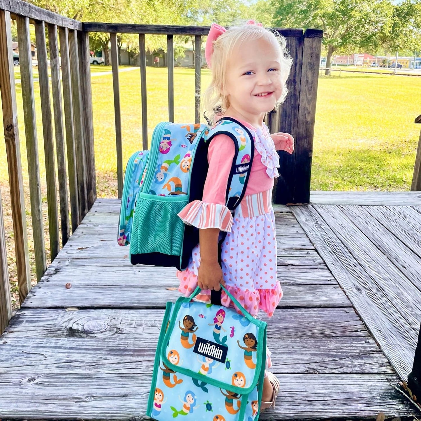 Wildkin 12-inch Kids Backpack – Padded, Adjustable, Ideal for Daycare & Travel (Mermaids)