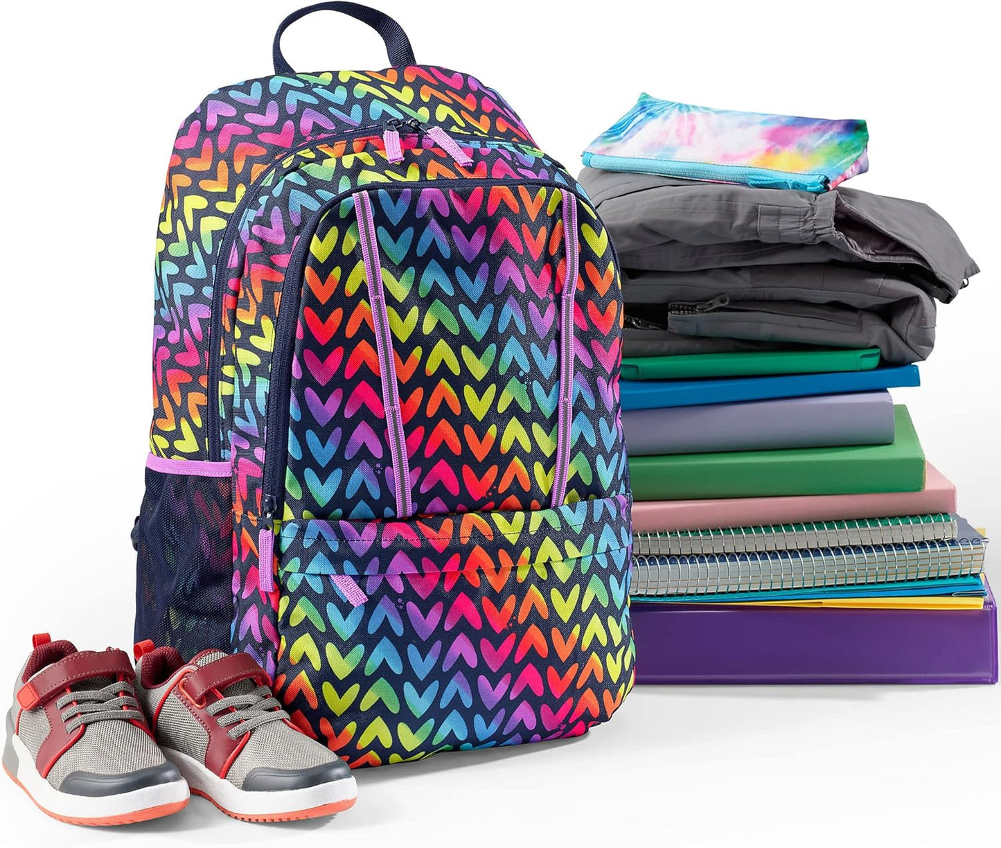 Lands' End Kids' ClassMate Backpack Teal Shadow/blue Colorblock Large