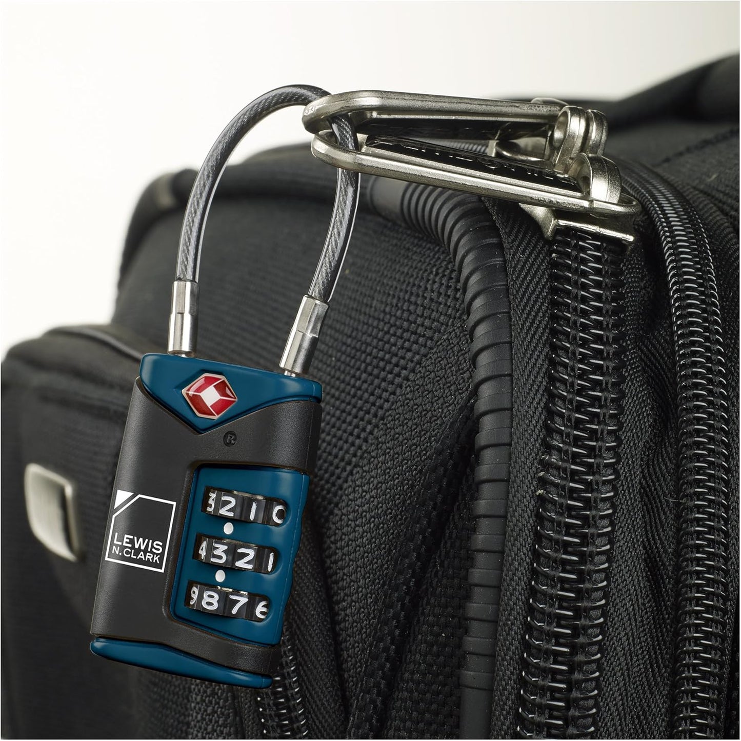 Lewis N. Clark TSA Cable Lock 2 Pack, Blue