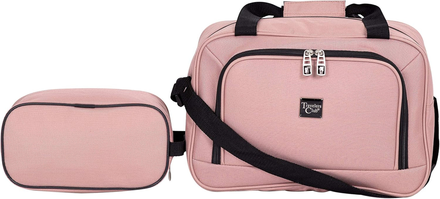 Travelers Club Midtown Hardside 4-Piece Luggage Travel Set, Rose Gold