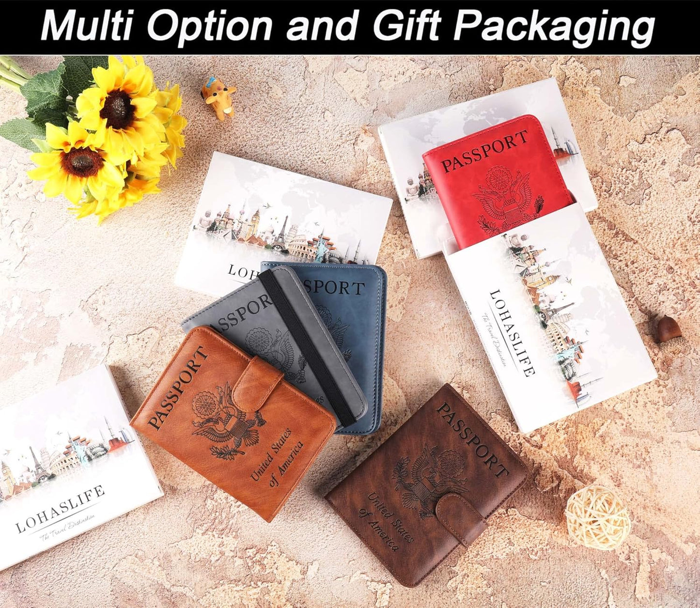Passport Holder Cover Wallet Travel Essentials Leather Rfid Blocking Case Vacation Luggage Must