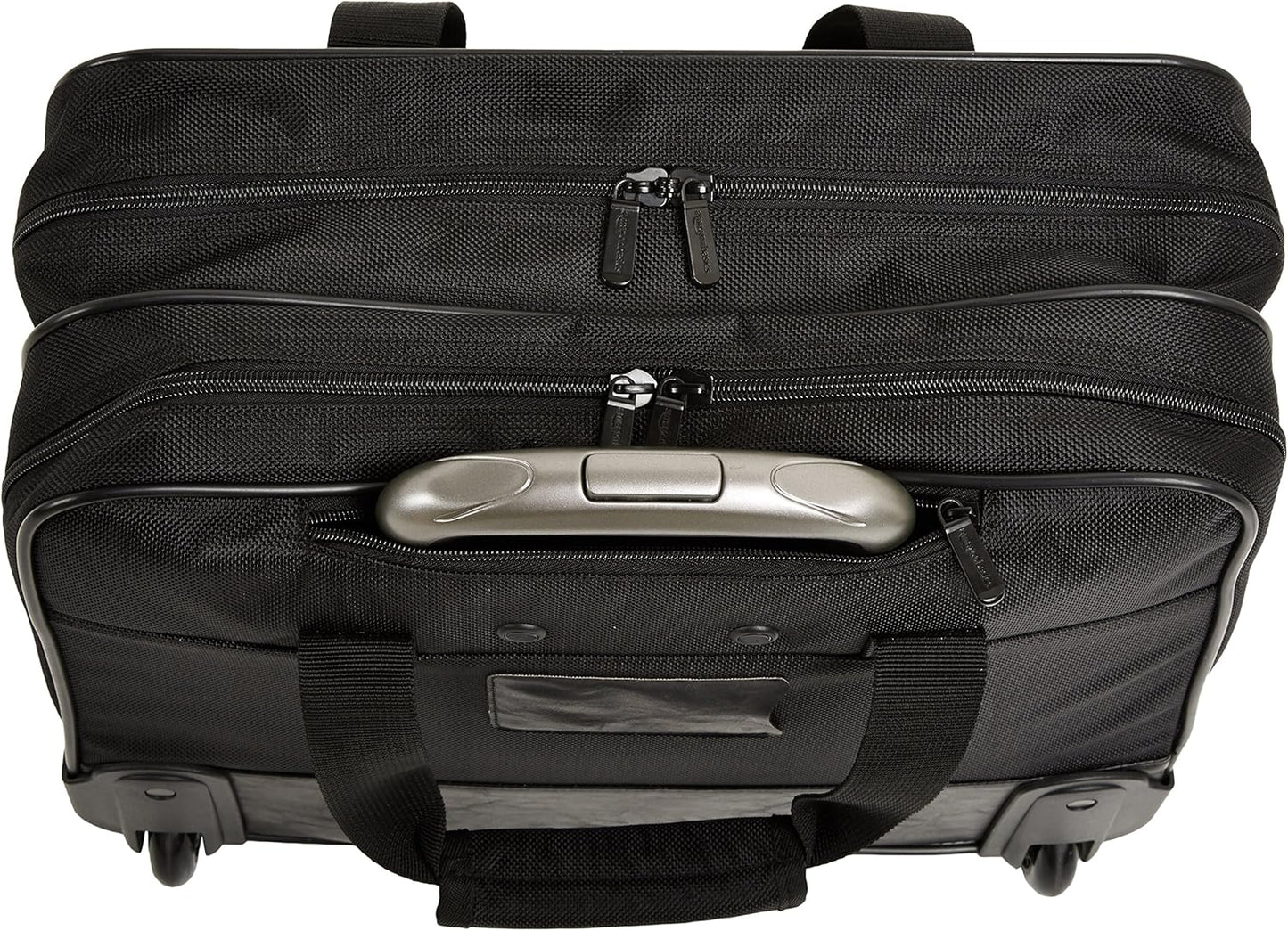 Amazon Basics Rolling Laptop Case, 15.6 in, Black