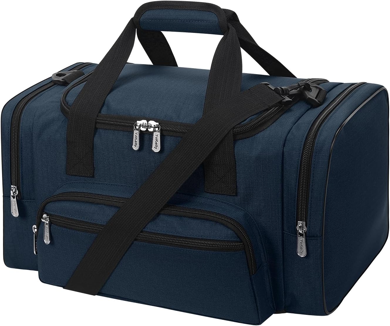 17" Carry-On Travel Duffel Bag – Personal Item Gym Bag with 6 Pockets, Lightweight Weekender Overnight Tote for Flights, Sports & Short Trips (Black, Navy, Camo, Burgundy, Olive Green, Red)
