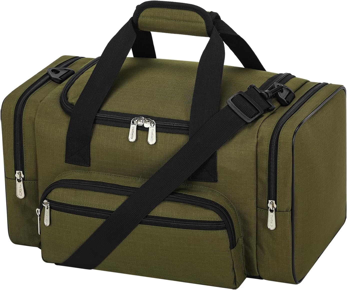 17" Carry-On Travel Duffel Bag – Personal Item Gym Bag with 6 Pockets, Lightweight Weekender Overnight Tote for Flights, Sports & Short Trips (Black, Navy, Camo, Burgundy, Olive Green, Red)