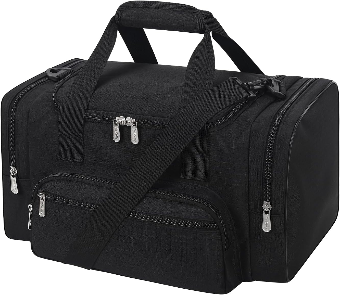 17" Carry-On Travel Duffel Bag – Personal Item Gym Bag with 6 Pockets, Lightweight Weekender Overnight Tote for Flights, Sports & Short Trips (Black, Navy, Camo, Burgundy, Olive Green, Red)