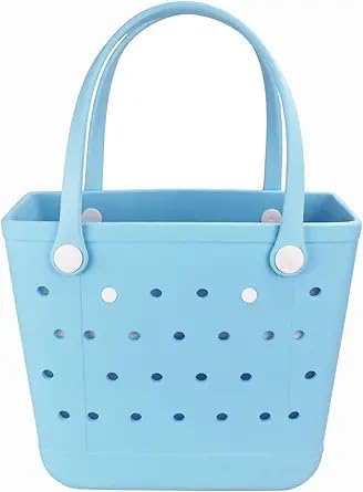 Tote Bag for Women - Large Rubber Beach Bag, Medium Waterproof Sandproof Travel Tote Bags for Beach Outdoor Sports