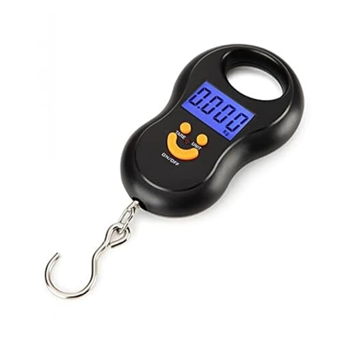 Mini Digital Luggage Scale - Portable Handheld Weighing Scale for Travel & Fishing - Accurate 110lbs/50kg Capacity - Compact Suitcase Hook Scale for Easy Weight Measurement