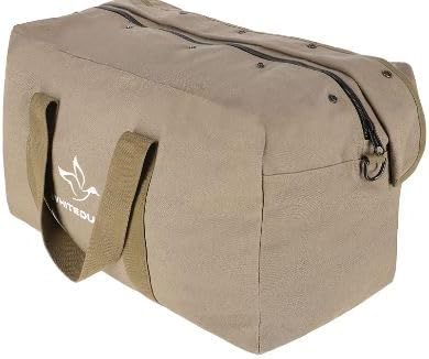 Heavy Duty HOPLITE Parachute Duffel Bag, Foldable Extra Large Multipurpose use, Tactical Canvas Cargo Bag with Snap-Closure for Military, Outdoor, Travel, Storage (Olive, Standard 24" x 15" x 13)
