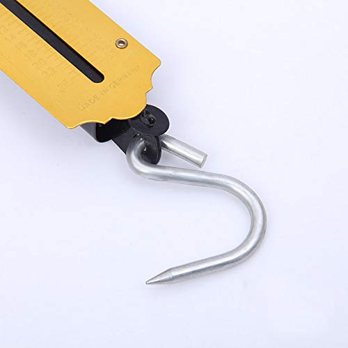 Spring Balance Fish Scales, Pocket Mechanical Spring Balance Weighing Scale with Hanging Loop for