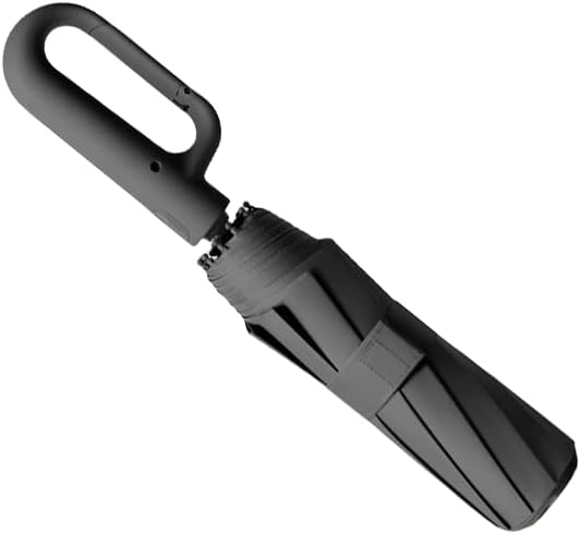 Travel Folding Golf Umbrella 10 Ribs Automatic Open/Close,Lightweight Compact Portable Backpack Car Parasol Outdoor,Sun/Rain,Anti 99 UV Protection UPF 50,Men Women Carabiner Handle Design
